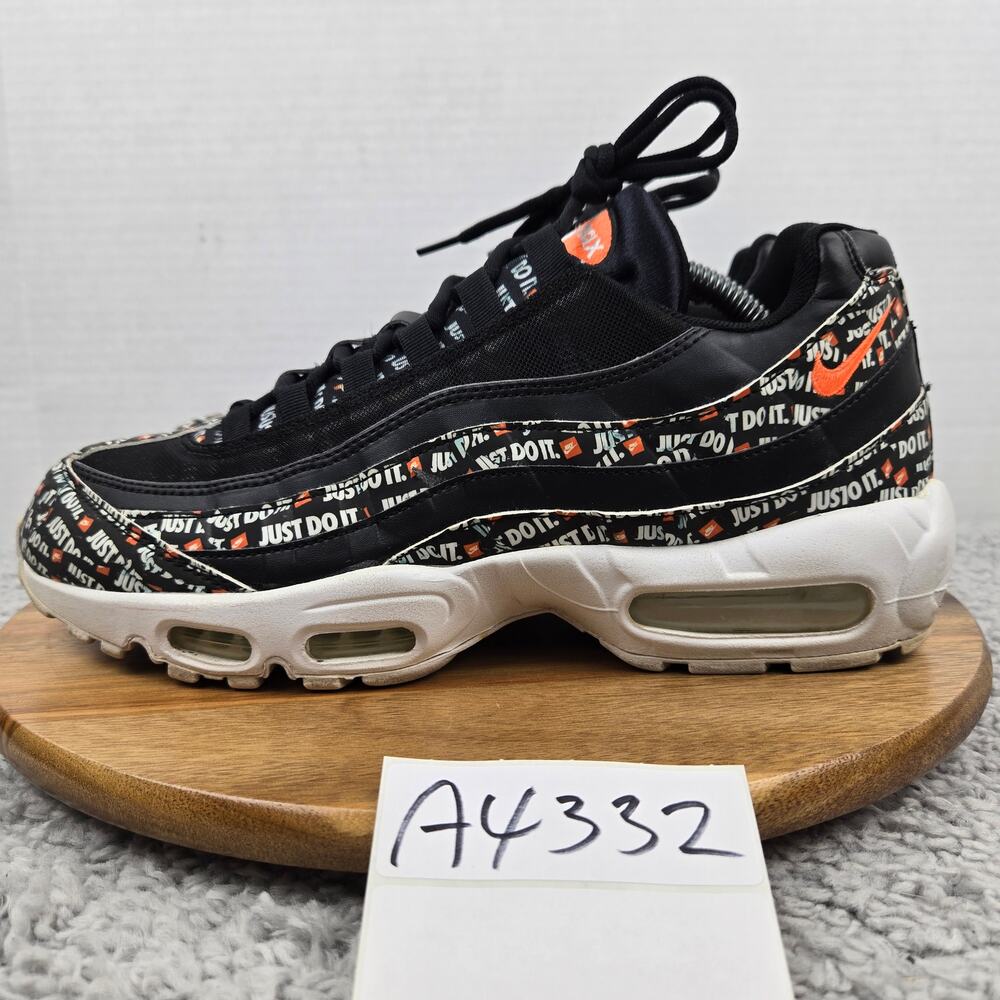 Nike Mens 10 Air Max 95 Just Do It 2018 Black Daily Casual Sneaker AV6246-001